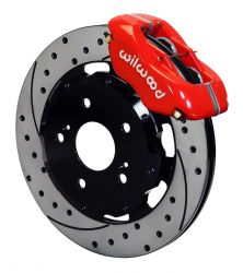 Wilwood Red Caliper Drilled Rotor 02-06 RSX Type-S 4 Piston Dynalite Front BBK